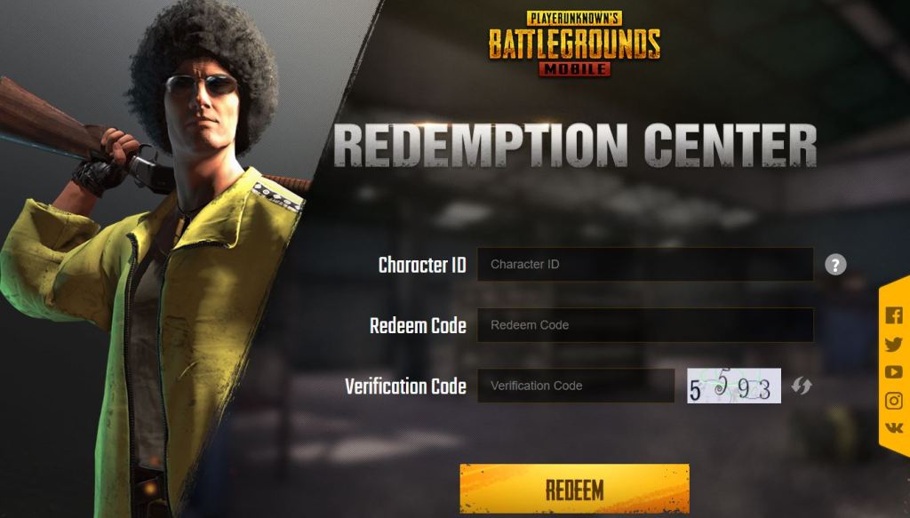 PUBG MOBILE Codes Redeem (Level Infinite)