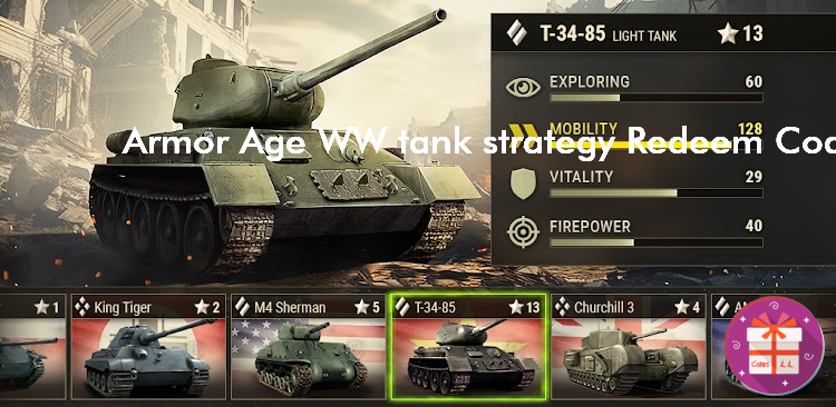 Armor Age WW2 tank strategy Redemption Codes (HeroCraft Ltd.)